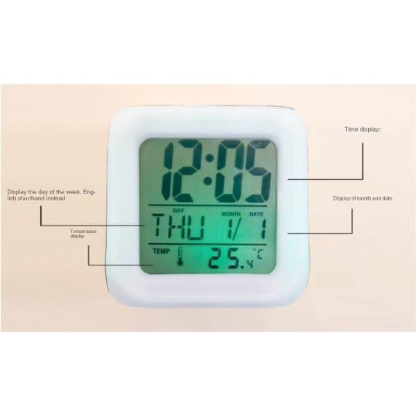 Zelda Alarm Clock Colorful Luminous Night Light F4