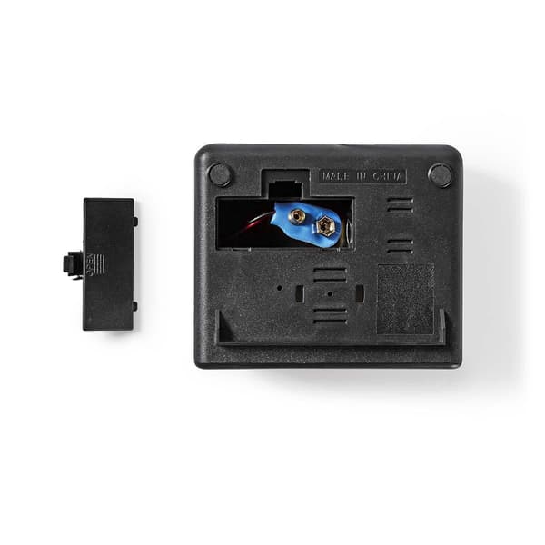 Nedis digital skrivebordsalarmklokke LED-display svart