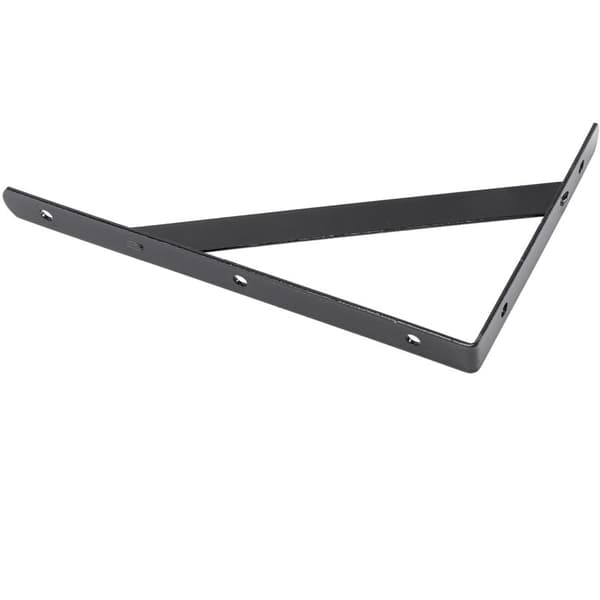 L-shaped Shelf Brackets, 6-pack, 90-degree Angle Support, Black, 20 x 12 cm