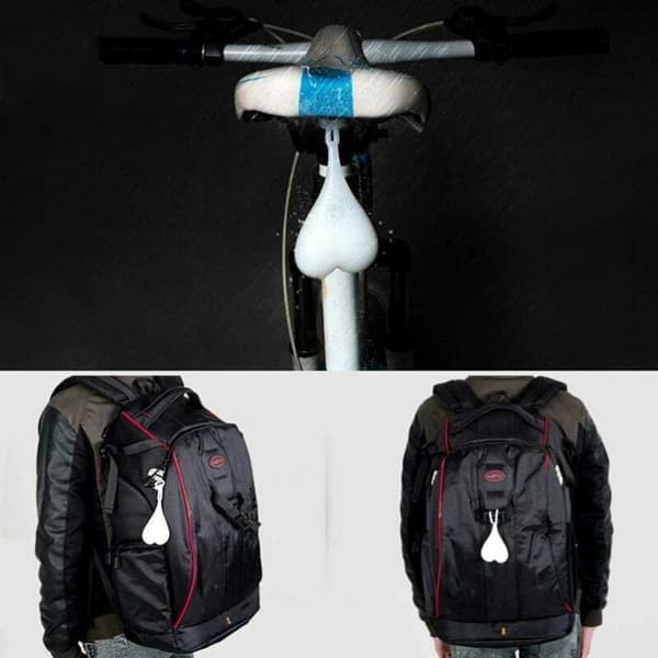 Hjerteformede silikone-LED-cykelbaglygter, cykelkugler, natlys