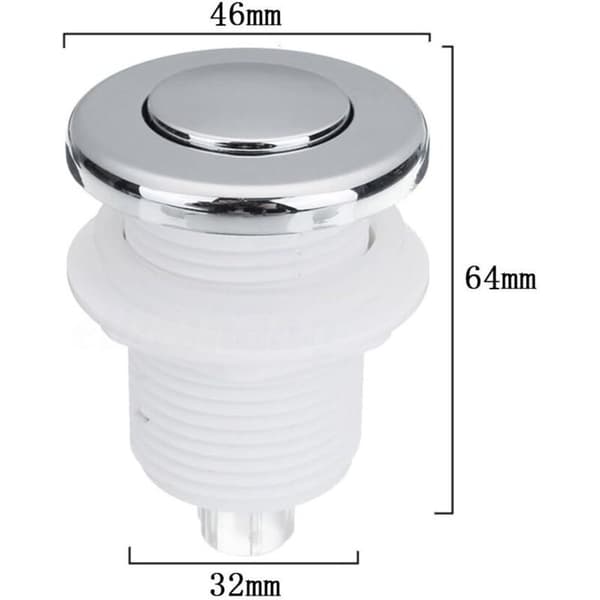 Uxradg Lufttrycksbrytare 32mm Vit ABS Badkar Spa Massagebad