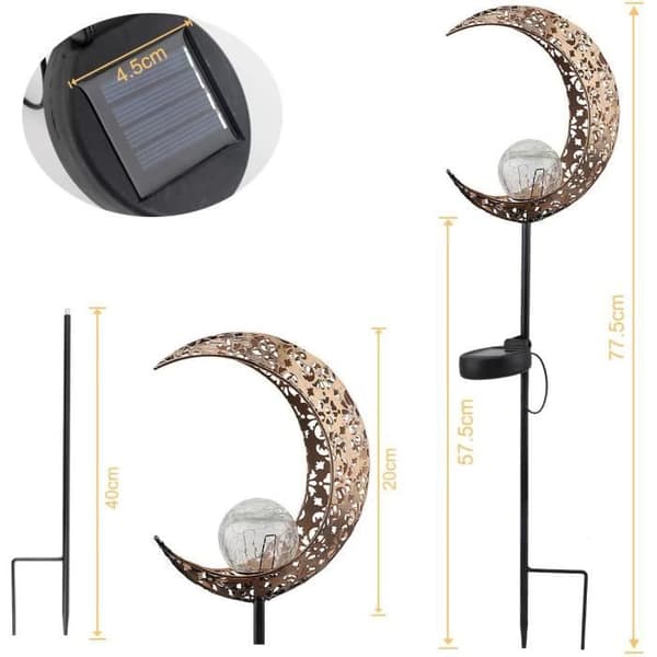 Solcellelampe Metal Vandtæt IP44 LED 81 cm