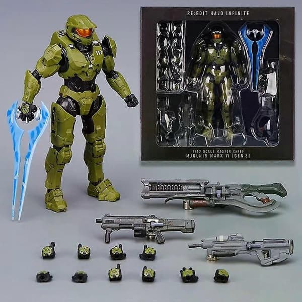 Halo Infinite Master Chief Mjolnir Mk VI 1/12 mittakaavan 18 cm toimintahahmo John117 Gen3