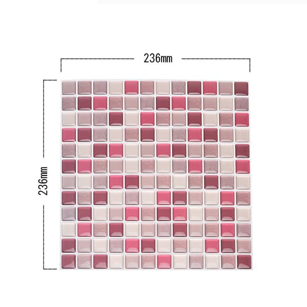 YJC0001-3D Mosaikplattor Lim Vägg Vattentät Självhäftande