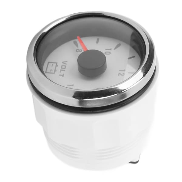 52 mm Marine Voltmeter 8-16V Pointer 7 Farver Baggrundsbelysning IP67 Vandtæt Voltmeter til Båd Autocamper Bil 9-32V Hvid