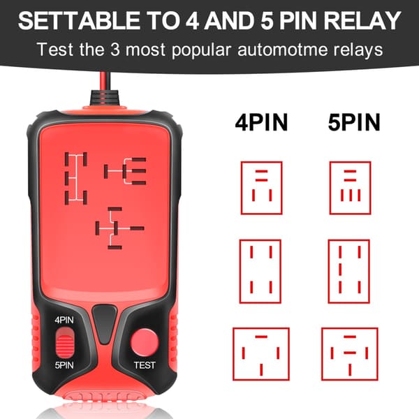12V Car Relay Tester Battery Tester Car Electronics Relay Tester LED Light Indicator Car Battery Check