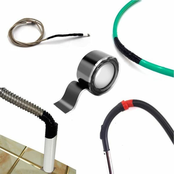 1,5 M Sort Selvsmeltende Silikone Reparationstape, 2,5 mm Bredde, Selvforseglende Isolerende Tape