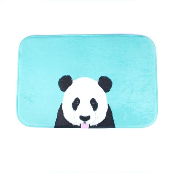 Dørmatte innendørs dekorasjon sklisikker utendørsmatte 40 cm x 60 cm (blå panda)