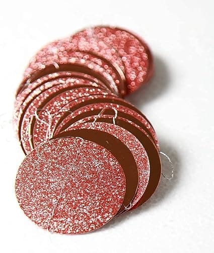 Glitter Roséguld Cirkel-prik-guirlande Festdekoration Pap