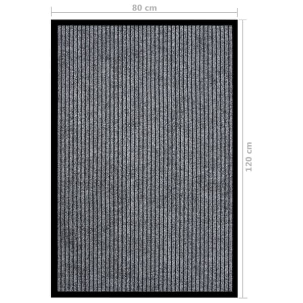 vidaXL Dørmatte gråstripet 80x120 cm grå gray