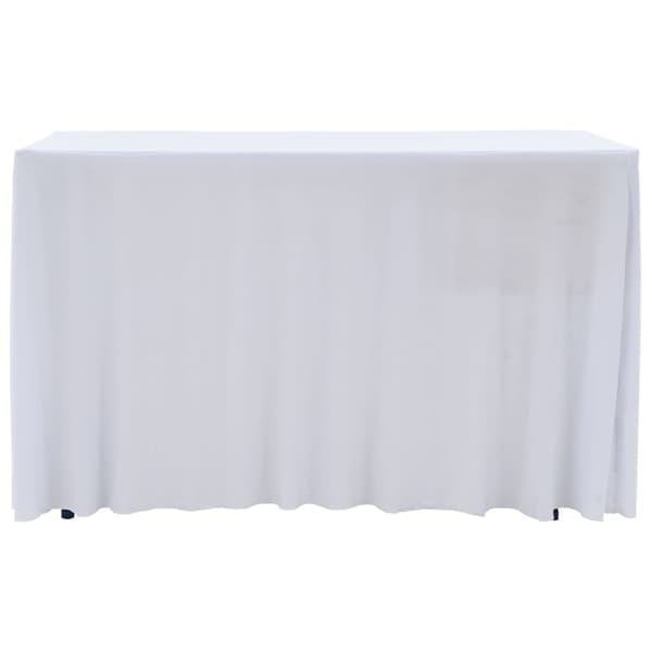vidaXL Bordstrekk 2 stk. stretch gulvlang hvit 120x60,5x74 cm Vit white