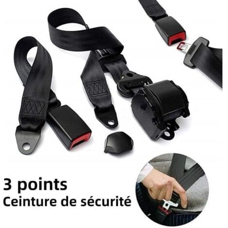 Automatic 3-Point Seat Belt - Universally Adjustable - Easy Installation on Various Vehicles - Enhanced Comfort with Adjustable Carabiner