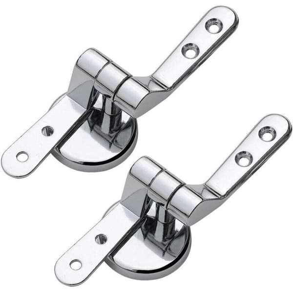 Toalettsetegjengsler, 2 stk, sinklegering, erstatningshengsler for toalettseter