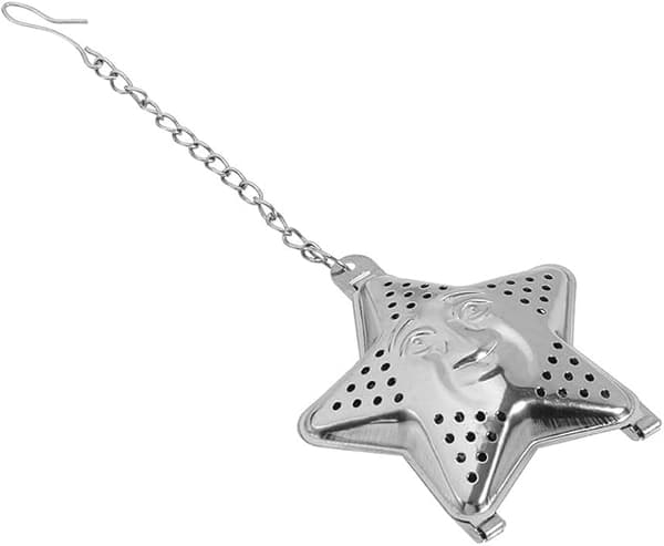 Teinfuser, tekugle i rustfrit stål, si til løse teblade, sød rustfrit stål S