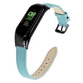 Xiaomi Smart Band 8 Ægte læderrem Sort urkasse Style I Style I