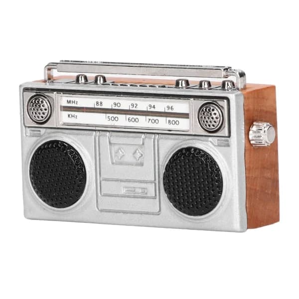 Dockskåpsradio 1:12 Retro Miniatyrmodell