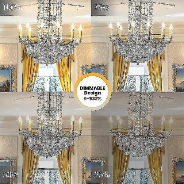 10-pakning B15d Halogenlamper, Dimbar 42w C35 Halogen Lyspære 42w B15d