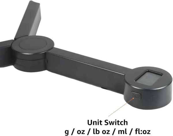 Portable food scale, travel scale, foldable digital kitchen scale in grams and ounces