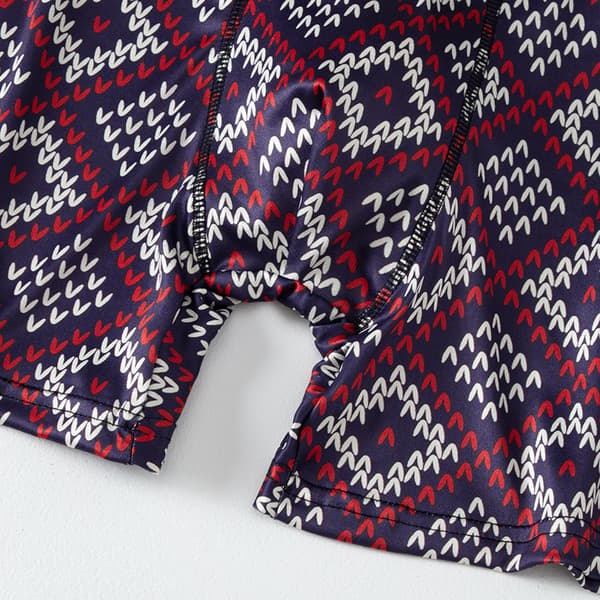 6-pakning underbukser for menn, trykte tall- og bokstavmønstre, lav midje, polyester, L 6 PCS L