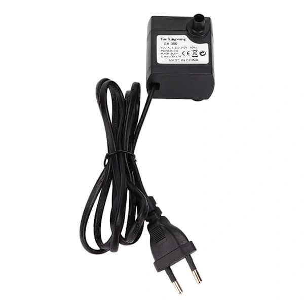 Submersible Water Pump 5W Silent Durable Ceramic Rotor Fountain Pump for Aquarium EU Plug 220V