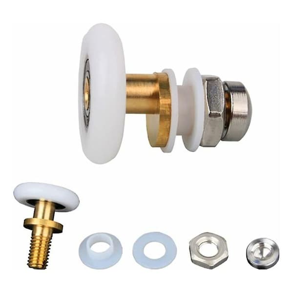 Duschdörrshjul 4 st 23mm Mässing Nylon Rostfritt stål för glasdörr 4-6mm