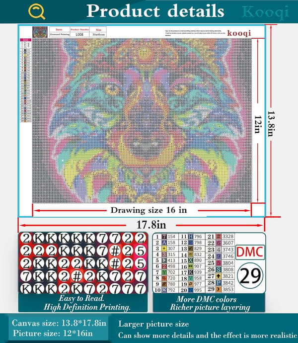 Oppgrader diamantmalingssett for voksne 5D diamantkunstulv for