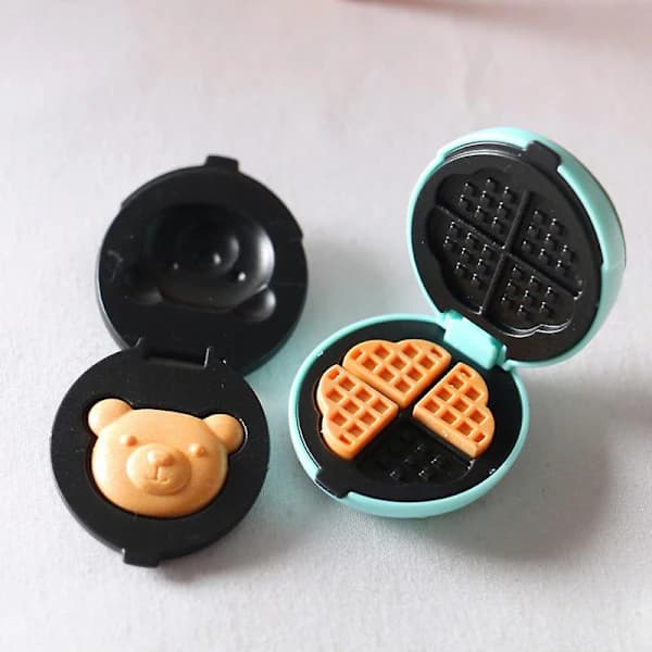 Realistic Miniature Plastic Toaster, Waffle Iron, Toy Kitchen for Play Set