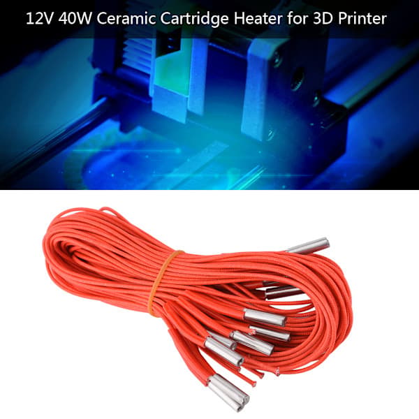 10 stk/sett 12V 40W keramisk patronvarmer for 3D-skriver