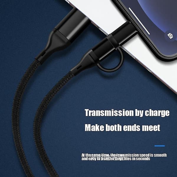 4-i-1 Ladekabel Pd Multifunksjonell Hurtiglading Datakabel