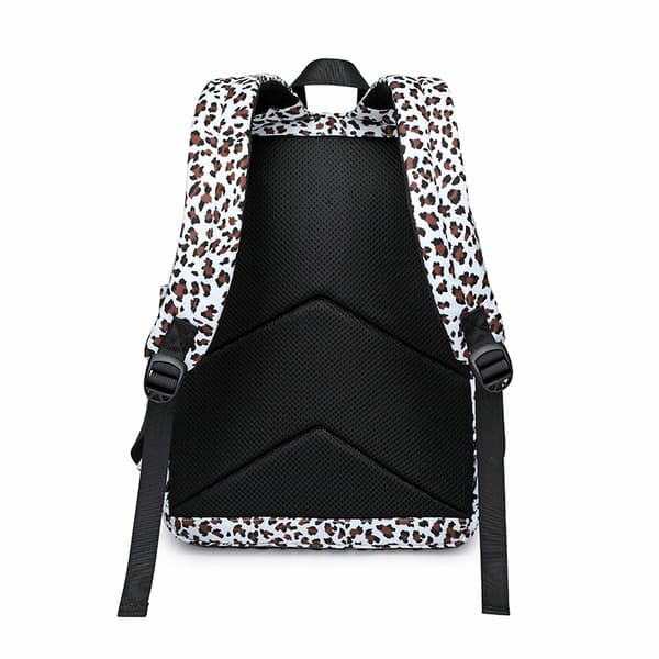 Canvas Backpack/Shoulder Bag, Printed, Brown, 3 Pieces