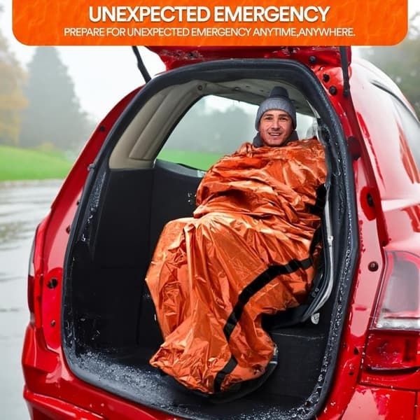 1/2/4 stk Utendørs Vanntett Termisk Sovepose Camping Overlevelse Bivy Bag