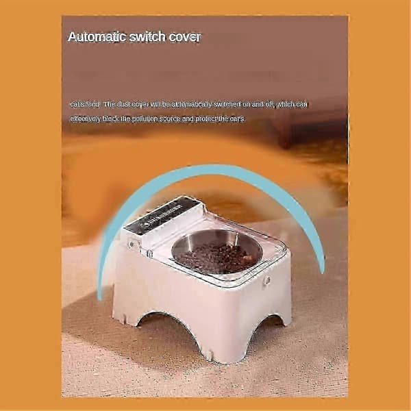 Smart Kattefoderskål med Infrarød Sensor Automatisk Låg - Anti-Mus Kæledyrsfoderautomat til Katte og Hunde Madskål
