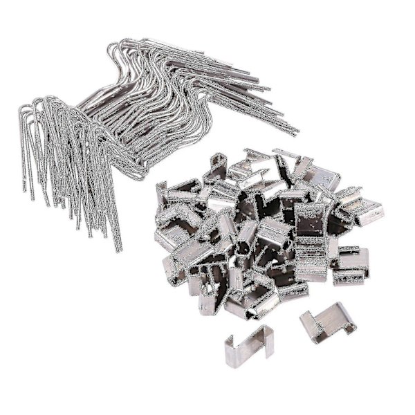 100 stk. rustfrie drivhusglasspanel festeklemmer