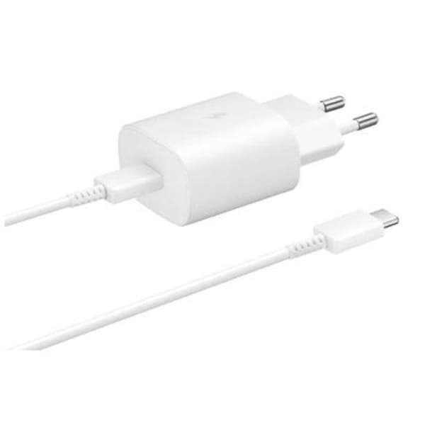20W Snabbladdare för Samsung + 1M Kabel Vit 25W + 1m cable white