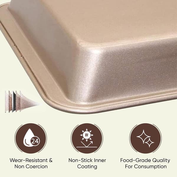 Baking Pans - Brownie Baking Pan - Thickened Non-Stick Bottom with Divider - 18 Pre-cut Pieces Baking Pan - 12 x 7.7 x 1.6 inches