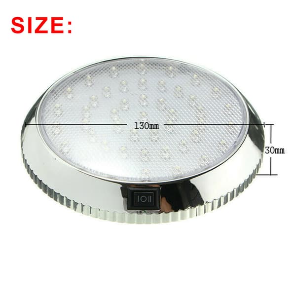 LED White Ceiling Light for RV, Caravan, Boat, Interior, Roof, Dome, 12V