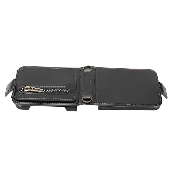 Multifunktionel Wallet Case med Kortholder til Z Flip 3 Foldbar Telefon Læder Etui Mobiltelefontilbehør Sort 0.3