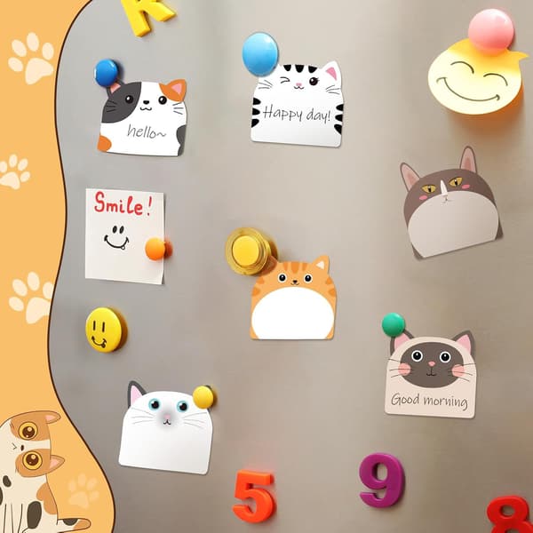 24-delt Kawaii Post-it-sæt - Søde dyreformer - 720 ark - Skoleartikler - Kat