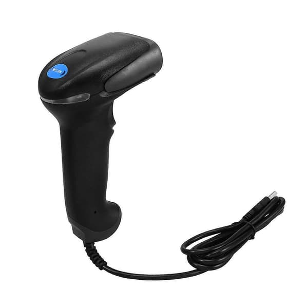 USB Stregkodescanner Bærbar Håndholdt Stregkodescanner Automatisk Scanning Pos Scanner til Butik Supermarked Lager (Sort)