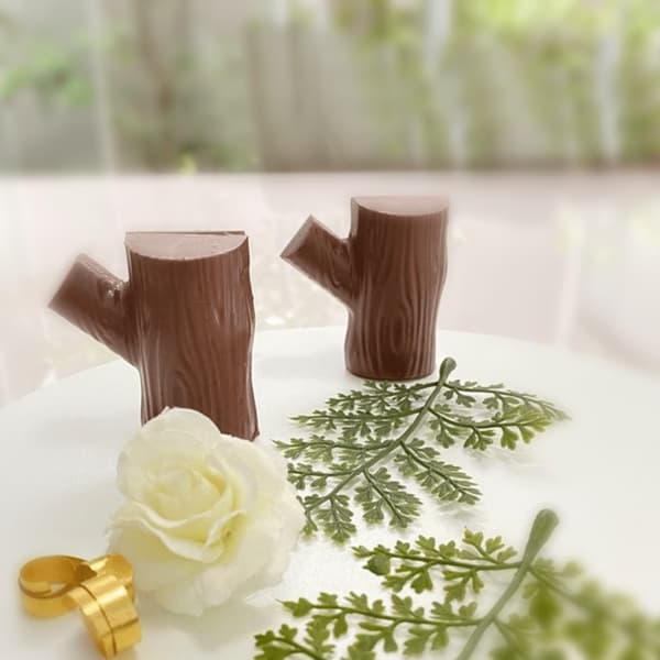 Praline Mold Tree Trunk Chocolate Mold - BWB 9767 - Special 3 Part Mold Transparent transparent