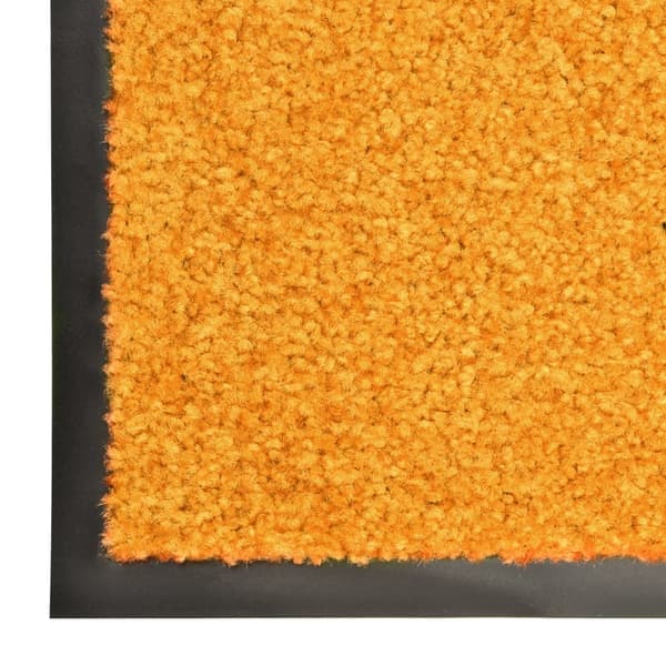 vidaXL Dørmåtte vaskbar orange 90x120 cm Orange orange