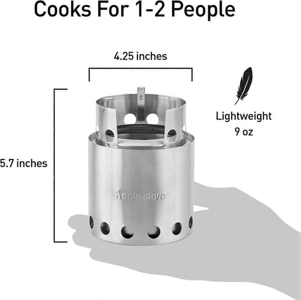 Solo Stove Lite Bærbart Brændekomfur til Camping og Udendørsaktiviteter