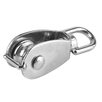 (M25 150kg) 1st M25 Silver Single Pulley Block 304 Stainless