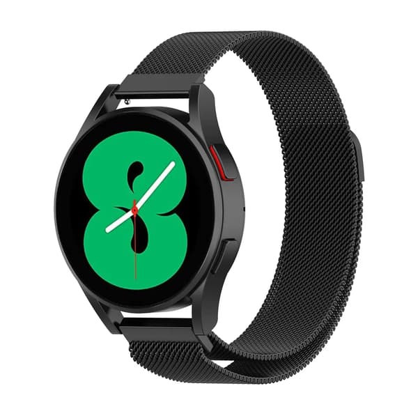 Kellon ranneke (20 mm) Samsung Galaxy Watch 4 40 mm/ 42 mm musta