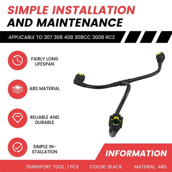 Brændstofpumpeføderør til bil 1525WA 1525T0 til 307 408 308CC 3008 RCZ