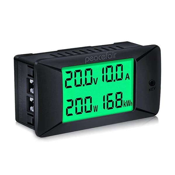 Digital Voltmeter Amperemeter Panel, Volt Ampere Effektmåler LCD Digital Display Amperemeter Voltmeter Multimeter DC 5-12V PZEM025
