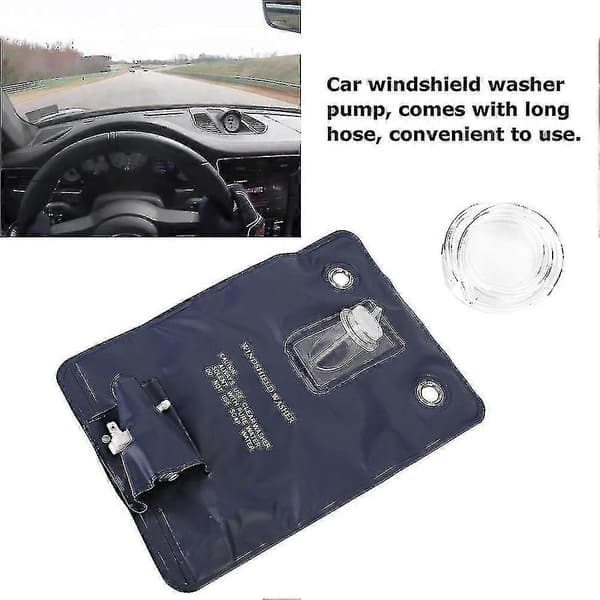 12V Universal Windshield Washer Pump With Bottle Bag Kit Fits For Classic Car 151286776374