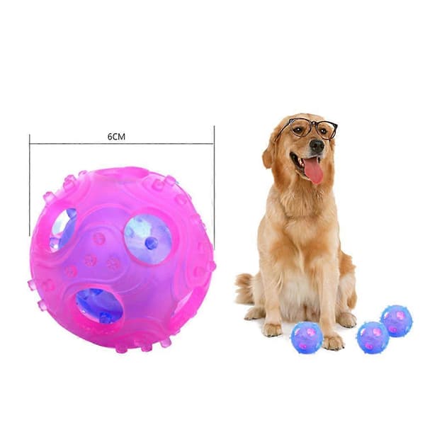 Tricky Treat Ball Interaktiv Foderuddelende Hundelegetøj Godboldsbold Giftfri Gummibold (Tilfældig Farve)