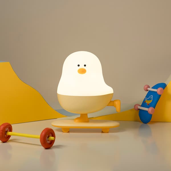 Skateboard-kylling nattlampe for barn oppladbar dimbar