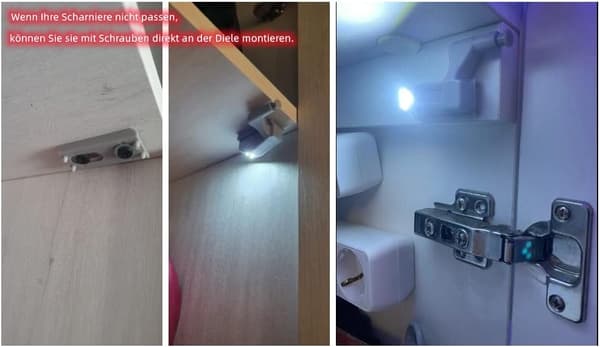 10 stk. LED-skabsbelysning 12v 23A batteridrevet sensorbelysning A